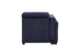 Nekoda Contemporary Sleeper Sectional Sofa with Storage and Ottoman Navy Blue Fabric(#BY-1284-5) 55520-ACME