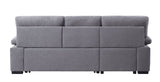 Nazli Contemporary Reversible Sleeper Sectional Sofa with Storage Gray Fabric(#YRM-21) 55525-ACME