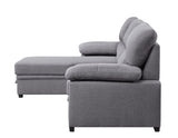 Nazli Contemporary Reversible Sleeper Sectional Sofa with Storage Gray Fabric(#YRM-21) 55525-ACME