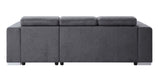 Natalie Contemporary Reversible Sleeper Sectional Sofa with Storage Gray Chenille(#FBY0319-5) 55530-ACME