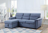 Haruko Contemporary Reversible Sleeper Sectional Sofa with Storage Blue Fabric(#YRM-14) 55540-ACME