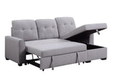 Amboise Contemporary Reversible Sleeper Sectional Sofa with Storage Light Gray Fabric(#YRM-18) 55550-ACME