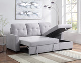 Amboise Contemporary Reversible Sleeper Sectional Sofa with Storage Light Gray Fabric(#YRM-18) 55550-ACME