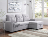 Amboise Contemporary Reversible Sleeper Sectional Sofa with Storage Light Gray Fabric(#YRM-18) 55550-ACME