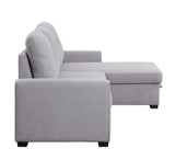 Amboise Contemporary Reversible Sleeper Sectional Sofa with Storage Light Gray Fabric(#YRM-18) 55550-ACME