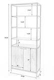 Butler Specialty Hans 35.25" W x 84.25"H Open & Closed Etagere Bookcase 5555419