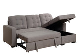 Chambord Contemporary Reversible Sleeper Sectional Sofa with Storage Gray Fabric(#YRM-21) 55555-ACME