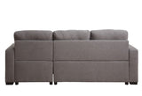 Chambord Contemporary Reversible Sleeper Sectional Sofa with Storage Gray Fabric(#YRM-21) 55555-ACME