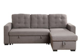 Chambord Contemporary Reversible Sleeper Sectional Sofa with Storage Gray Fabric(#YRM-21) 55555-ACME