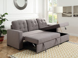 Chambord Contemporary Reversible Sleeper Sectional Sofa with Storage Gray Fabric(#YRM-21) 55555-ACME