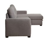 Chambord Contemporary Reversible Sleeper Sectional Sofa with Storage Gray Fabric(#YRM-21) 55555-ACME