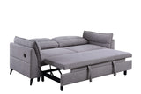 Helaine Contemporary Sleeper Sofa Gray Fabric(#YRM-18) 55560-ACME