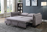 Helaine Contemporary Sleeper Sofa Gray Fabric(#YRM-18) 55560-ACME