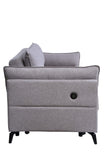 Helaine Contemporary Sleeper Sofa Gray Fabric(#YRM-18) 55560-ACME