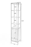 Butler Specialty Hans Narrow Wood and Iron 84" Etagere Bookcase 5556419