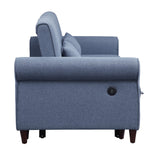 Nichelle Contemporary Sleeper Sofa Blue Fabric(#YRM-14) 55565-ACME