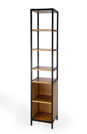 Butler Specialty Hans Narrow Wood and Iron Open & Closed 84" Etagere Bookcase 5557419