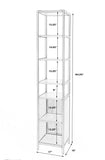 Butler Specialty Hans Narrow Wood and Iron Open & Closed 84" Etagere Bookcase 5557419