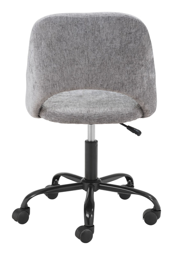 Zuo Modern Treibh 100% Polyester, Plywood, Steel Modern Commercial Grade Office Chair Light Gray, Black 100% Polyester, Plywood, Steel