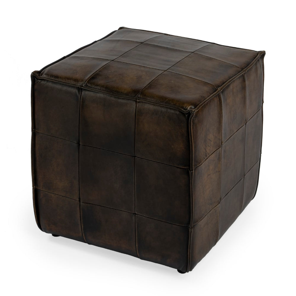 Butler Specialty Leon Dark Brown Leather Ottoman 5561117