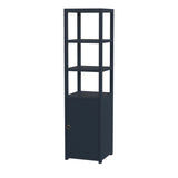 Lark 3- Tier 1 Door Narrow Bookcase Etagere