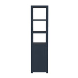 Butler Specialty Lark 3- Tier 1 Door Narrow Bookcase Etagere XRT Navy Blue Solid Acacia Wood, Acacia Veneer, Mdf 5565291-BUTLER