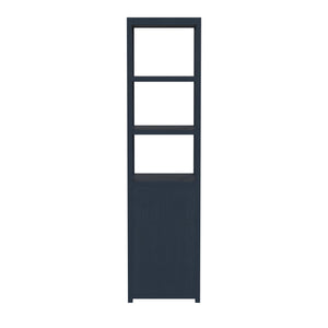 Butler Specialty Lark 3- Tier 1 Door Narrow Bookcase Etagere XRT Navy Blue Solid Acacia Wood, Acacia Veneer, Mdf 5565291-BUTLER