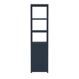 Butler Specialty Lark 3- Tier 1 Door Narrow Bookcase Etagere XRT Navy Blue Solid Acacia Wood, Acacia Veneer, Mdf 5565291-BUTLER