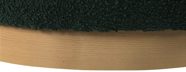 Calais Boucle Fabric / Oak Veneer / Plywood / Foam Contemporary Green Boucle Fabric Accent Chair - 33.5" W x 31" D x 31.5" H