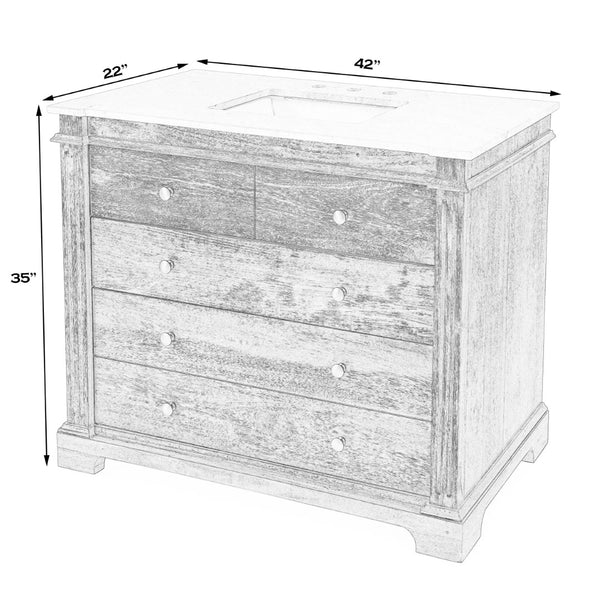 Butler Specialty Rochelle 42" Single Bathroom Vanity Set 5571415