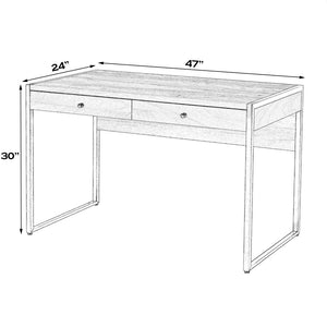 Butler Specialty Drake 2-Drawer Walnut Writing Desk XRT Walnut Mdf,  walnut veneer, steel 5574421-BUTLER
