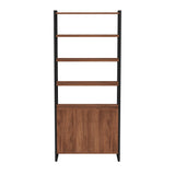 Butler Specialty Drake 73" Two Door Walnut Bookcase XRT Brown Mdf veneer Walnut+steel 5575421-BUTLER