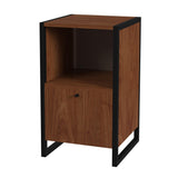 Butler Specialty Drake One Drawer File Cabinet with Storage XRT Brown Mdf veneer Walnut+steel 5577421-BUTLER