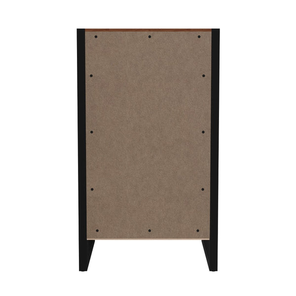 Butler Specialty Drake One Drawer File Cabinet with Storage XRT Brown Mdf veneer Walnut+steel 5577421-BUTLER