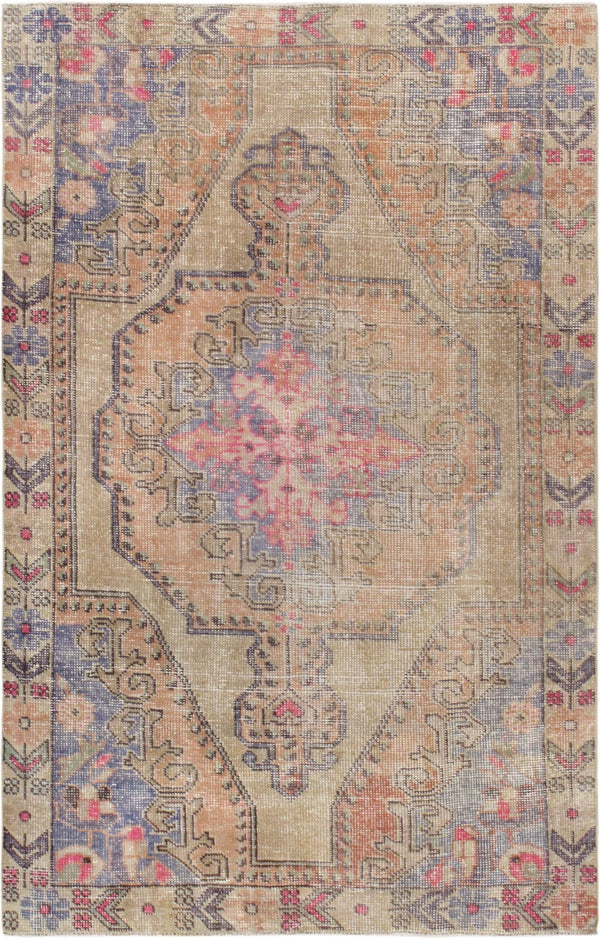 Pasargad Vintage Oushak Collection Coral Lamb's Wool Area Rug 55795-PASARGAD