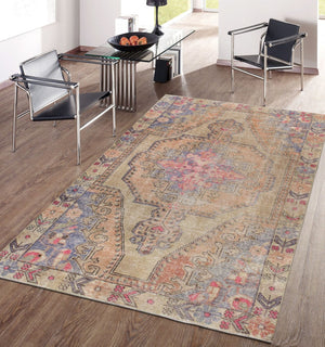 Pasargad Vintage Oushak Collection Coral Lamb's Wool Area Rug 55795-PASARGAD