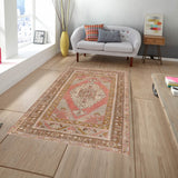 Pasargad Vintage Sivas Collection Salmon Wool Area Rug 55796-PASARGAD