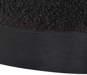 Calais Boucle Fabric / Oak Veneer / Plywood / Foam Contemporary Black Boucle Fabric Accent Chair - 33.5" W x 31" D x 31.5" H