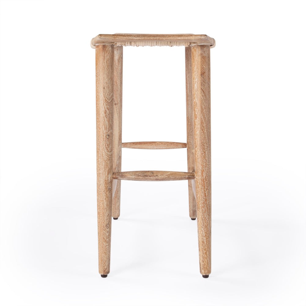 Butler Specialty Tristan Natural Wood & Rattan Counter Stool 5584312
