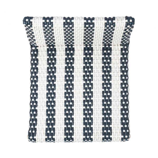 Butler Specialty Serienna Blue & White Rattan Low Back Counter Stool 5585372