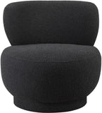 Calais Boucle Fabric / Plywood / Foam Contemporary Black Boucle Fabric Accent Chair - 33.5" W x 31" D x 31.5" H
