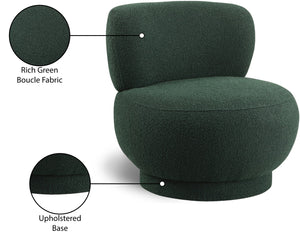 Calais Boucle Fabric / Plywood / Foam Contemporary Green Boucle Fabric Accent Chair - 33.5" W x 31" D x 31.5" H
