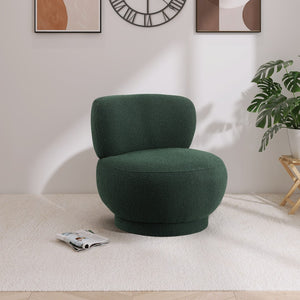 Calais Boucle Fabric / Plywood / Foam Contemporary Green Boucle Fabric Accent Chair - 33.5" W x 31" D x 31.5" H