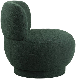Calais Boucle Fabric / Plywood / Foam Contemporary Green Boucle Fabric Accent Chair - 33.5" W x 31" D x 31.5" H