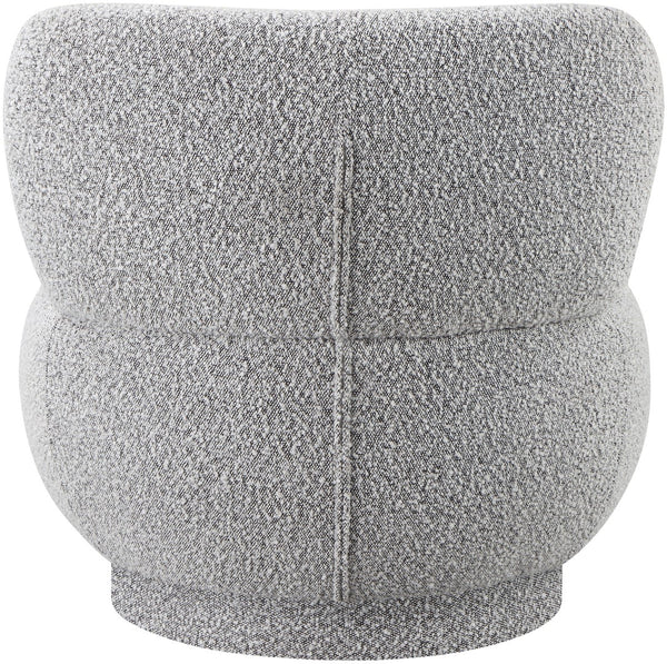 Calais Boucle Fabric / Plywood / Foam Contemporary Grey Boucle Fabric Accent Chair - 33.5" W x 31" D x 31.5" H
