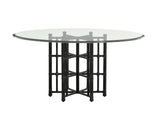 Twin Palms Stellaris Dining Table With 60 Inch Glass Top