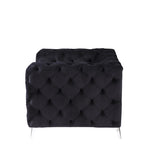Phifina Contemporary Chair Black Velvet(#Vel-1), Faux Fur: ZM-1 55922-ACME