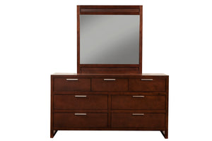 Alpine Furniture Urban Mirror, Merlot 1888-06 Merlot Plantation Mahogany Solids & Okoume Veneer 38 x 1 x 40