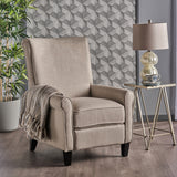 Charell Traditional Wheat Fabric Recliner Noble House