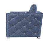 Emilia Vintage Chair with 1 Pillow 2-Tone Blue Fabric (cc#) 56027-ACME